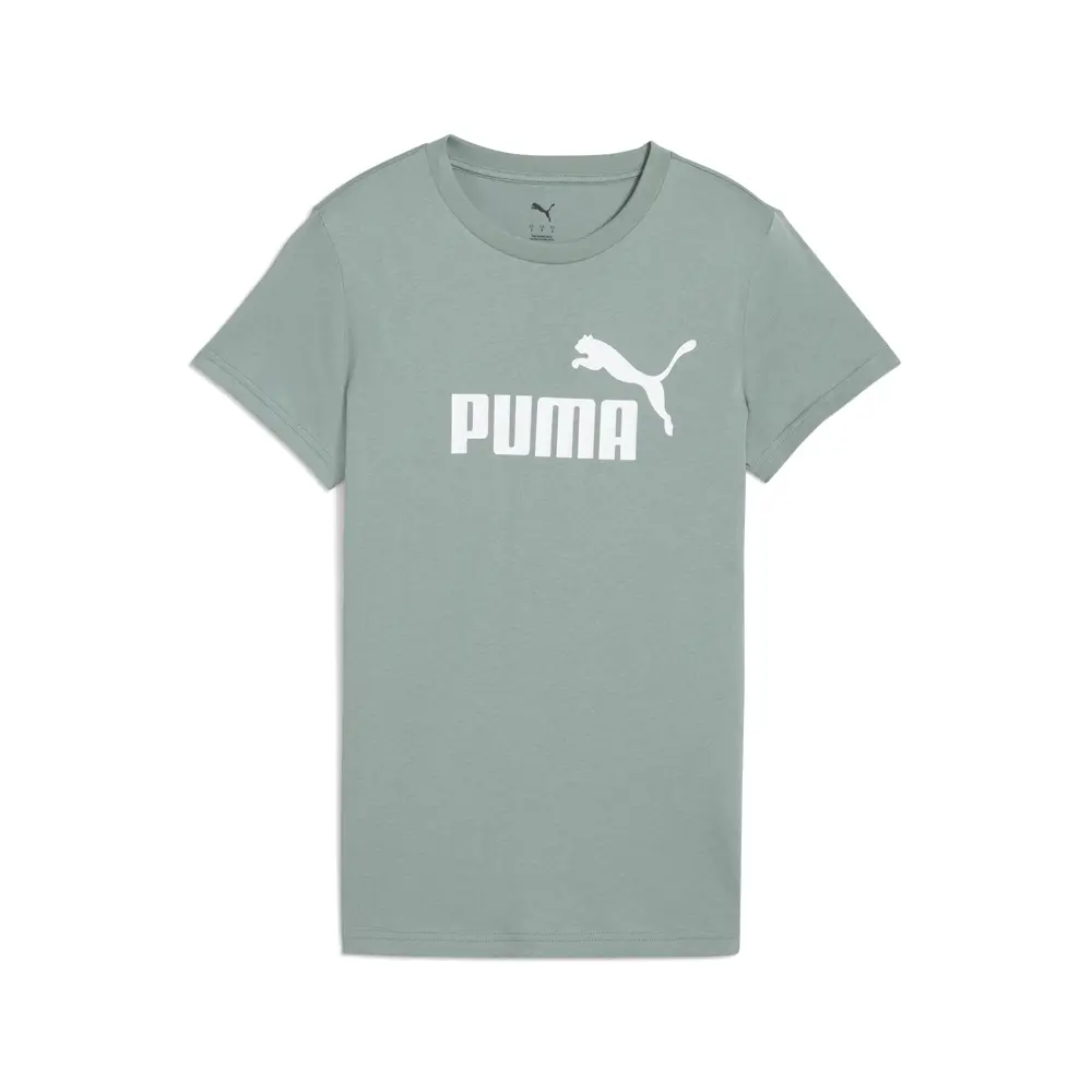 PUMA Womens Essentials No. 1 Logo Crew Neck Short Sleeve Casual Tops Casual - Green