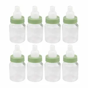Baby Shower Favor 36 Pack Mini Milk Bottle Party Favor Gift Bag Boxes 1.5" x 3.5" Baby Shower Candy Jar Sage Green