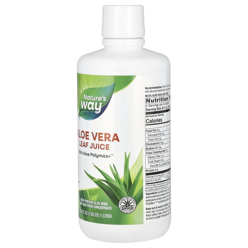 Nature's Way Aloe Vera Leaf Juice, Unflavored, 33.8 fl oz (1 L)