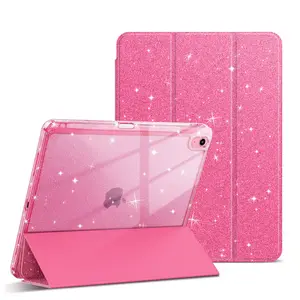 iPad 10th Generation Tablet Case Pink Glitter Design with Stand Feature for Easy Viewing Durable Protection Computer Covers Durable Protection