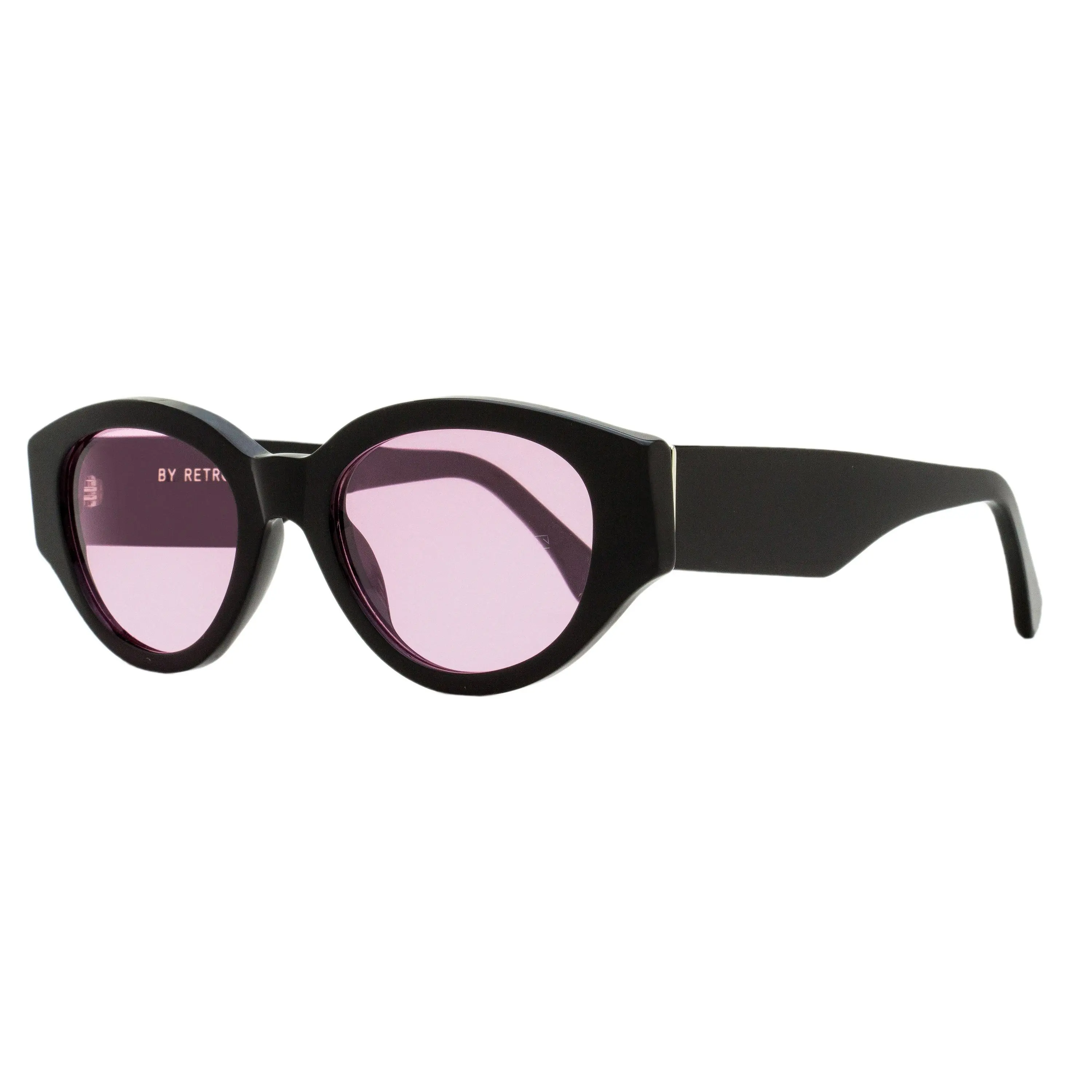 Retrosuperfuture Drew Mama Women's Cat-Eye Sunglasses, Handmade Acetate Statement Frame with Accented Edges and Zeiss Lenses - Black, 53mm, Statement Frame Glasses, Acetate Frame