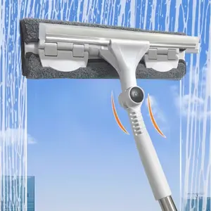 Glass Cleaning Tool Home Extendable Pole Dual-Sided Glass Mop High-Height Window Squeegee Janitorial Cleaning Equipment