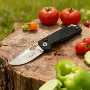 GG10 handle, D2 steel blade, EDC Everyday Carrycamping knife/fruit knife, holiday gift.belt