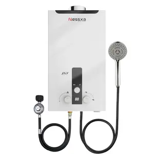 Tankless Water Heater Propane with Digital Display, 4.76 GPM 18L Portable Instant Hot Gas Water Heater with Overheating Protection for Indoor and Camping,115,425 BTU