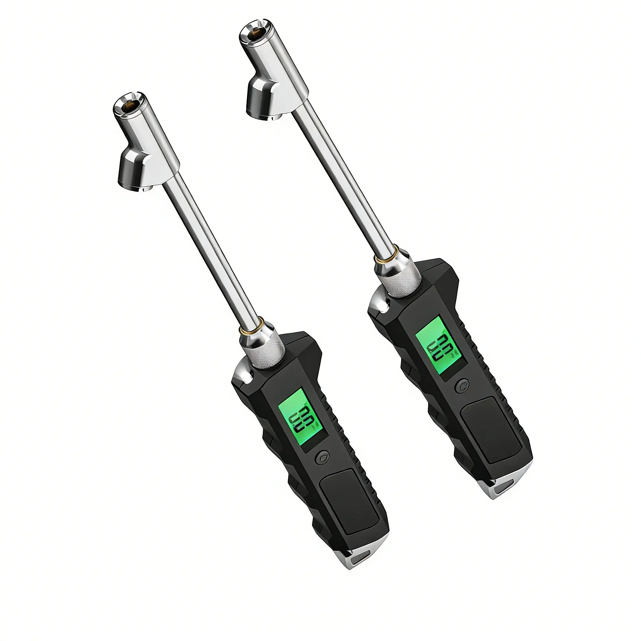 【Valentine's Day Gift】PineVibe Digital Tire Pressure Gauge 230 PSI Heavy Duty Dual Head Stainless Steel Made for Truck and RV with Backlit LCD and Flashlight Car Accessories