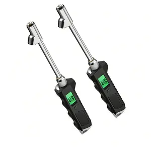 【Valentine's Day Gift】PineVibe Digital Tire Pressure Gauge 230 PSI Heavy Duty Dual Head Stainless Steel Made for Truck and RV with Backlit LCD and Flashlight Car Accessories