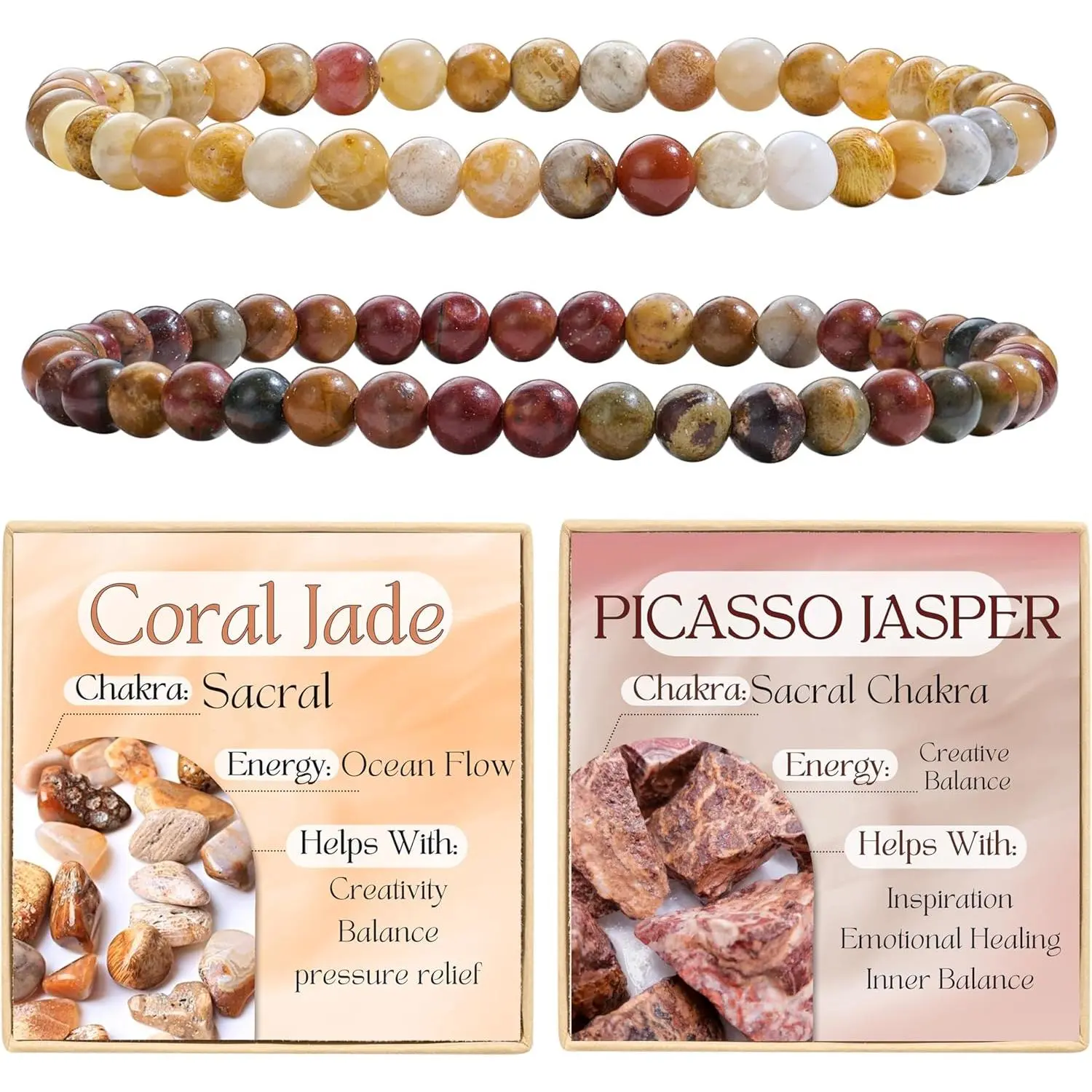 Coral Jade + Picasso Jasper