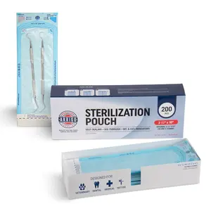 Self-Sealing Sterilization Pouches 3.5" x 10" – 200 Count – Autoclave Bags with Internal & Dual (Int/Ext) Indicators – Latex-Free, Medical-Grade for Dental, Health & Beauty