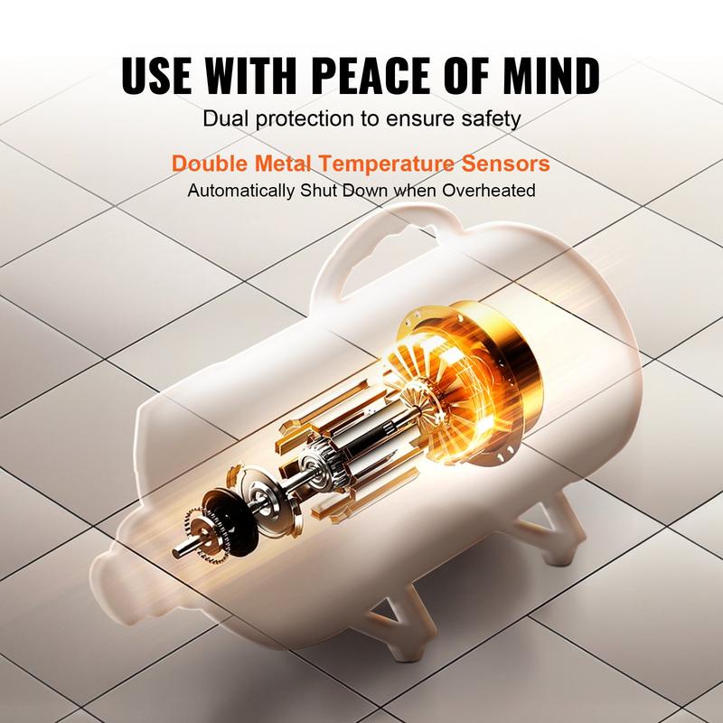 VEVOR Dog Dryer, TikTokShopBlackFriday, 2000W/2.7HP Dog Blow Dryer, Pet Grooming Dryer with Adjustable Speed and Temperature Control, Pet Hair Dryer with 4 Nozzles and Extendable Hose, Black