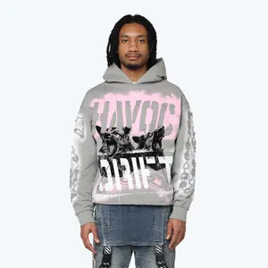 Oversized Havoc Fleece Hoodie - Drizzle