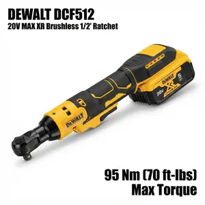 Dewalt DCF512 1/2 Drive Ratchet Wrench Kit One Battery Charger Tight Space Work Electric Wrench