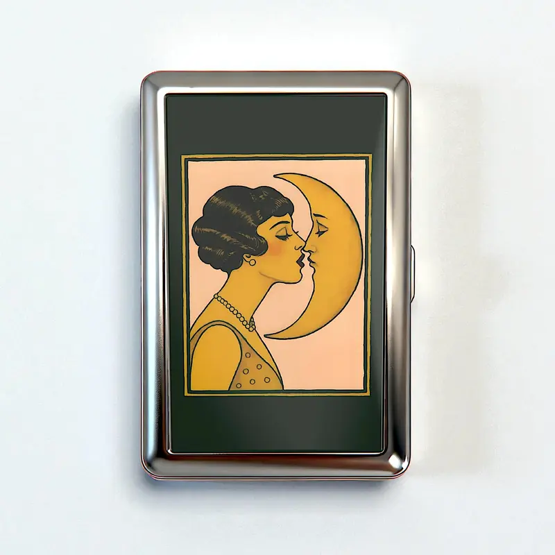 Vintage Card Holder Case - 10 Styles Versatile Stash Tin Box Metal Trinket Wallet Business Card ID Holder Office Accessories Multifunctional Stationery