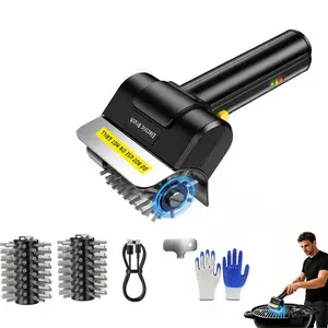 Wireless Electric Grill Cleaner, Rechargeable BBQ Brush, Outdoor Grill Accessories, 1100 Rpm, 90 Minutes Runtime, Detachable Replacement Head, Outdoor Grill Use