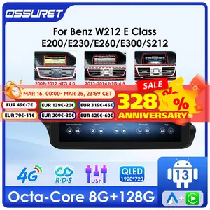 10.25"Android 13 Autoradio 2din Carplay For Mercedes Benz W212 E-Class E200 E230 E260 E300 S212 NTG 4.0 4.5 5.0 Multimedia Audio
