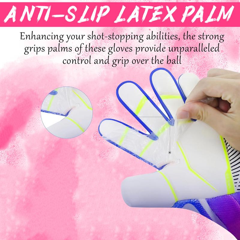 Soccer Goalie Goalkeeper Gloves for Kids Youth and Adult Football Gloves with 4mm Latex Strong Grips Palms Breathable Soccer Goalie Gloves