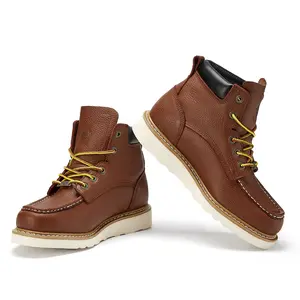 Soft toe Shoes for Men Boy Closed Leather Foam insole Comfort Springtok Safety