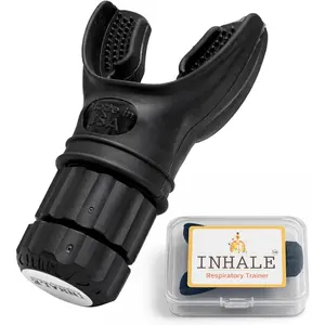 Inhale Respiratory Trainer | Lung Strengthening Breathing Exercise Device | Made in USA | Adjustable Bi-Directional Resistance | High-Quality Silicone Mouthpiece | With Carrying Case
