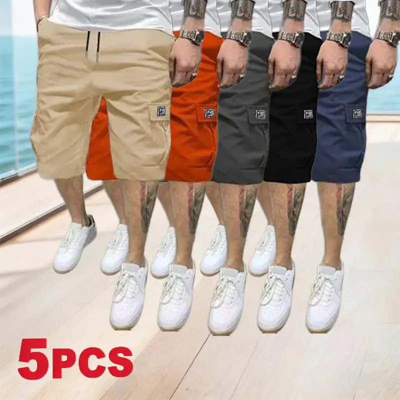 Khaki + Orange + Gray + Black + Blue