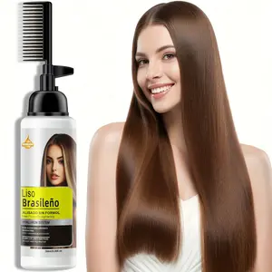 Brazilian Straightening Kit, 12 Weeks Home Use, Organic Argan Oil, Shea Butter, Keratin, Amino Acids, Smooths & Softens Hair, Hair Care Products