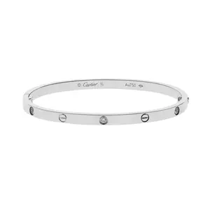 Pre-owned Cartier Love Small Model Bangle Bracelet Size 16