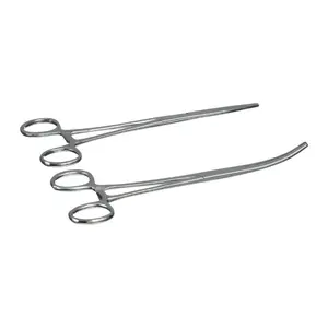 10″ Straight and Curved Hemostat Forceps Locking Clamps Stainless Steel