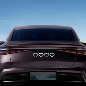 Heart-Shaped Car Decals - Cute Heart Design Stickers Suitable for Window, Body, Rear Decoration of Cars and Motorcycles, Laptops