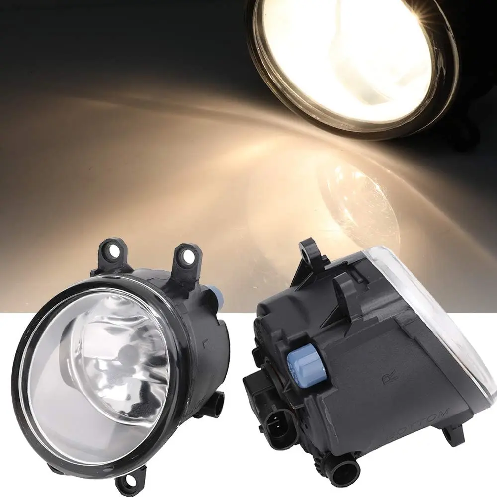 Left & Right Car Fog Light Assembly Set with H11 12V 55W Bulbs, Compatible with Toyota Venza Avalon Camry Corolla Highlander Matrix Prius RAV4 Solara Yaris & Lexus GS350 HS250h LX570 RX350 RX450h (2006-2013)