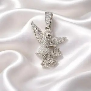 Sterling Silver Moissanite St.Michael Pendant