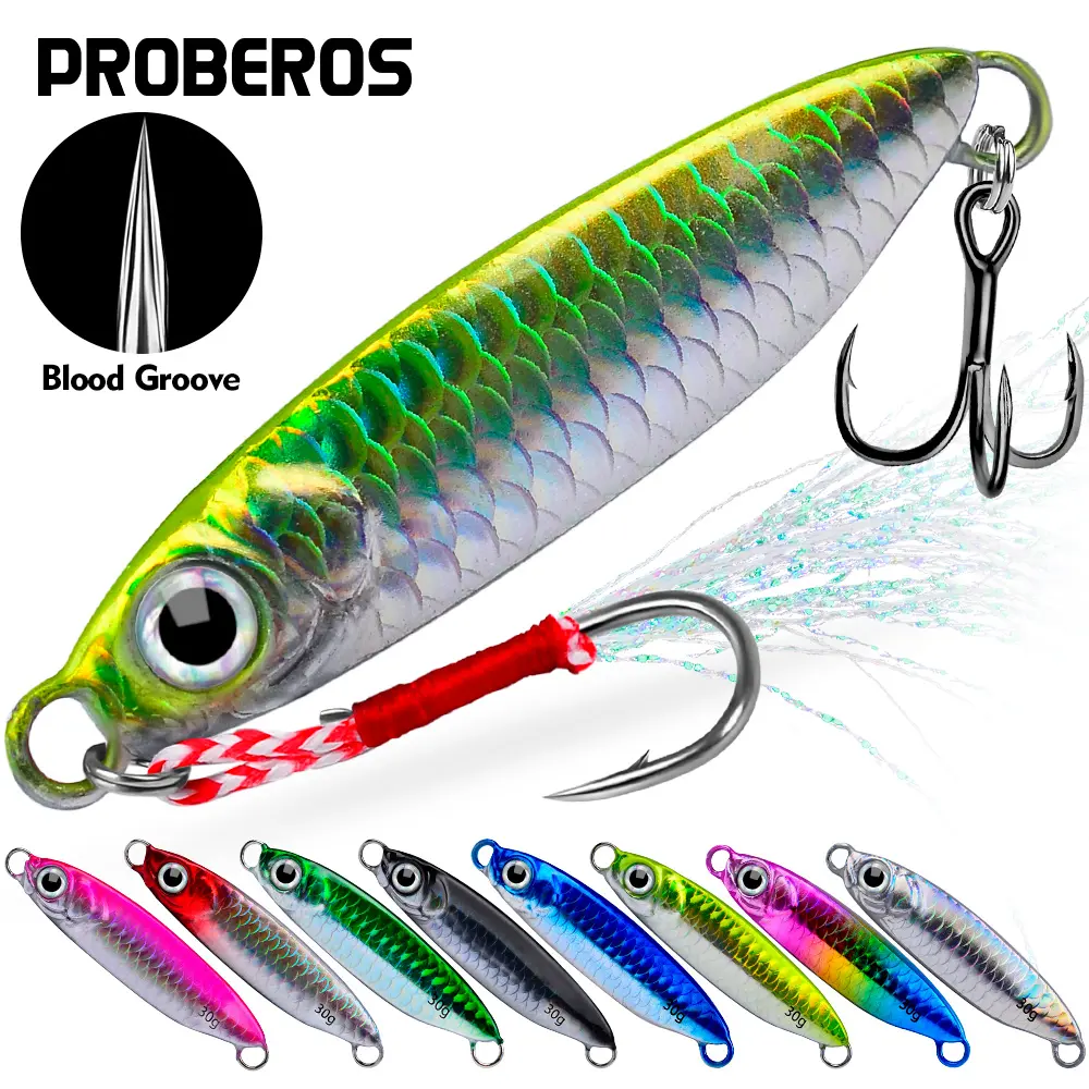 Artificial Fishing Lure, 8pcs Long-distance Small Iron Plate Bait, Trolling Sea Fishing Boat Fishing Lure, False Bait, Simulation Bait, Artificial Lures