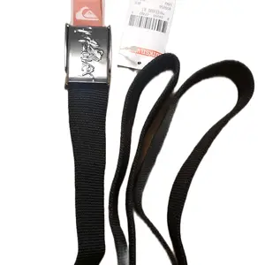 Quicksilver Belts - Silver Buckles for One Size Fits Most, Universal Fit, Secure Attachment, Black Strap