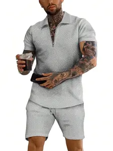 Men 2 piece sets - Men Lightweight Polo and Shorts Set Casual Summer Outfit for Beach Trips shorts for the summer shorts for summer men's t shirts men shorts vacation outfit beach outfits clothes for men summer men clothes summer outfits y2k clothing