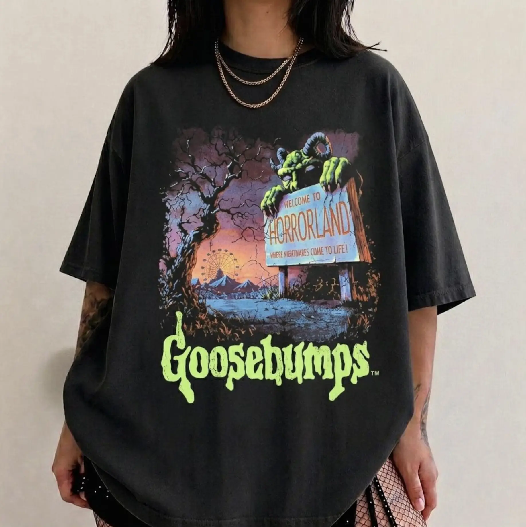 Comfort Colors Halloween Goosebumps Shirt, Vintage Haunted House Shirt, Horror Graphic Tshirt, Halloween Movie Tee Shirt, Gift For Fans