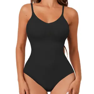 Bodysuit Shapewear for Women Tummy Control Cami Seamless Sculpting  Spaghetti Strap Body Suits Fabric Nylon Womenswear Adjustable