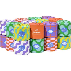Who Gives A Crap | 100% Recycled Toilet Paper, 24 Rolls, 330 Sheets, Biodegradable & Ecofriendly, Soft & Strong, Virgin Tree Free, Bulk Toilet Paper