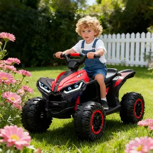 GARVEE 12V Quad ATV 4 Wheeler with Music and LED Lights for Young Riders, Available in Multiple Colors , Providing a Safe and Enjoyable Riding Experience