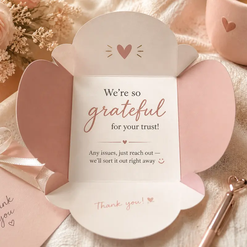 Umex Nail Care Thank You Card Insert – Complimentary Gift Note--4