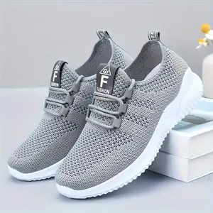 Breathable Slip-On Sneakers for Women – Lightweight, All-Day Comfort, Easy On & Off, Footwear Walking Shoes Walking Shoes Rubber Knit Girl Slipon Casual Cotton