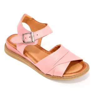 Miz Mooz Leather Adjustable Low Wedge Sandals - Haley