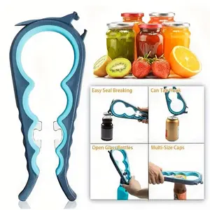 Can Opener Multi Functional Four In One Beverage Bottle Opener Cap Twister Four Position Can Opener Anti Slip Cap Twister