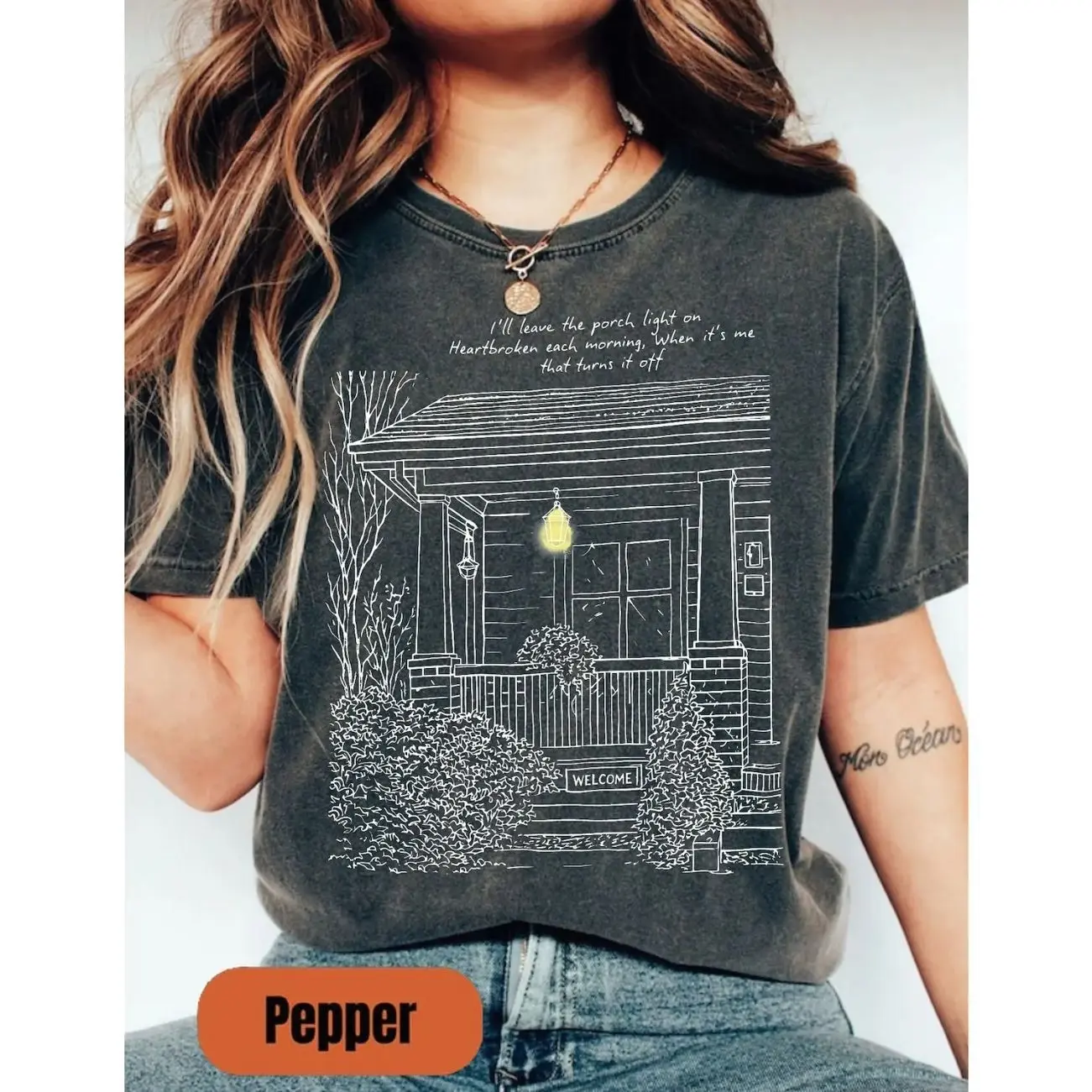 Vintage Unisex #Noah Kahan The Divide T-Shirt, I'll Leave Porch Light T-Shirt HZ6