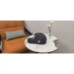 Baseball cap with American flag, pure cotton, letter embroidery, washed and distressed, curved brim, trendy new product