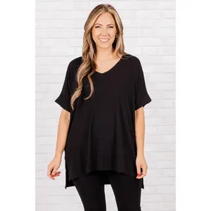 Comfy Travels Top, Black