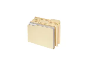 Pendaflex 54459 DoubleStuff File Folders, 1/3 Cut, Letter, Manila, 50/Pack