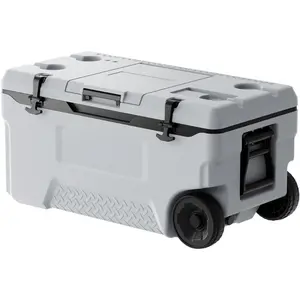 VEVOR Ultra - Light Hard Cooler, Ice Retention Cooler with Heavy Duty Handle, Ice Chest Lunch Box for Camping, Travel, Outdoor, Keeps Cool for up to 6 Days, 30 Lighter Than Rotomolded CoolersVEVOR Super Brand Day