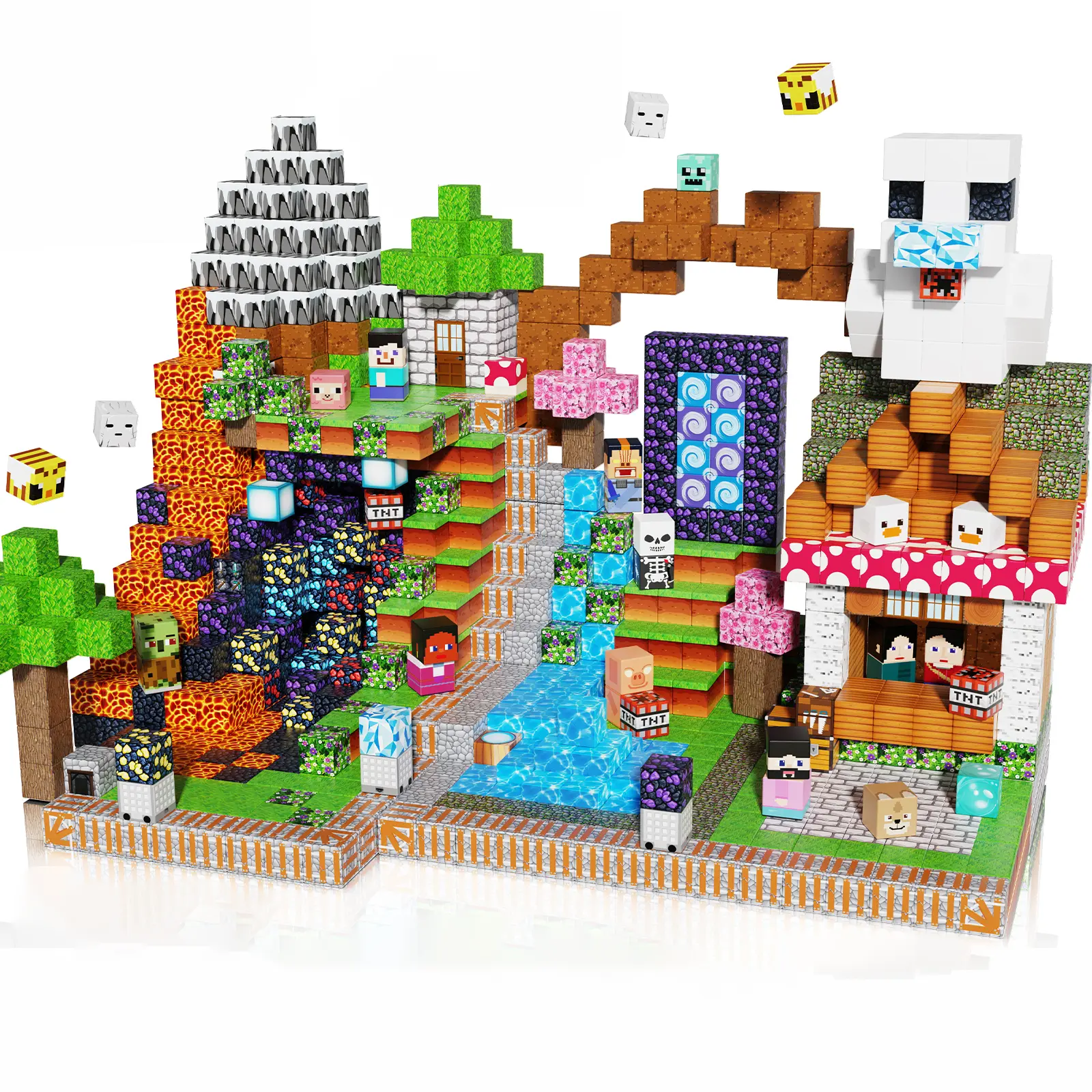 Magnetic Blocks - 150PCS Magnetic Building Blocks Cubes Adventurer, Magnet Toys for Kids Age 3+, Toy Building Set for Kids, Magnet Construction Easter Birthday Gifts for Boys Girls Age 4-8, 8-12