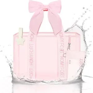 Large Beach Tote Bag for Women, 26L Large Waterproof Beach（Pink）