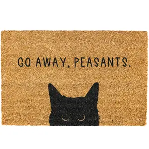 Go away, Peasants Cat door mat Funny cat doormat welcome doormat Cat doomats