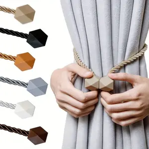 Nordic Style Magnetic Curtain Tiebacks, Strong Magnet Curtain Straps, Modern Twist Design, Ideal for Living Room, Office, Home Decor