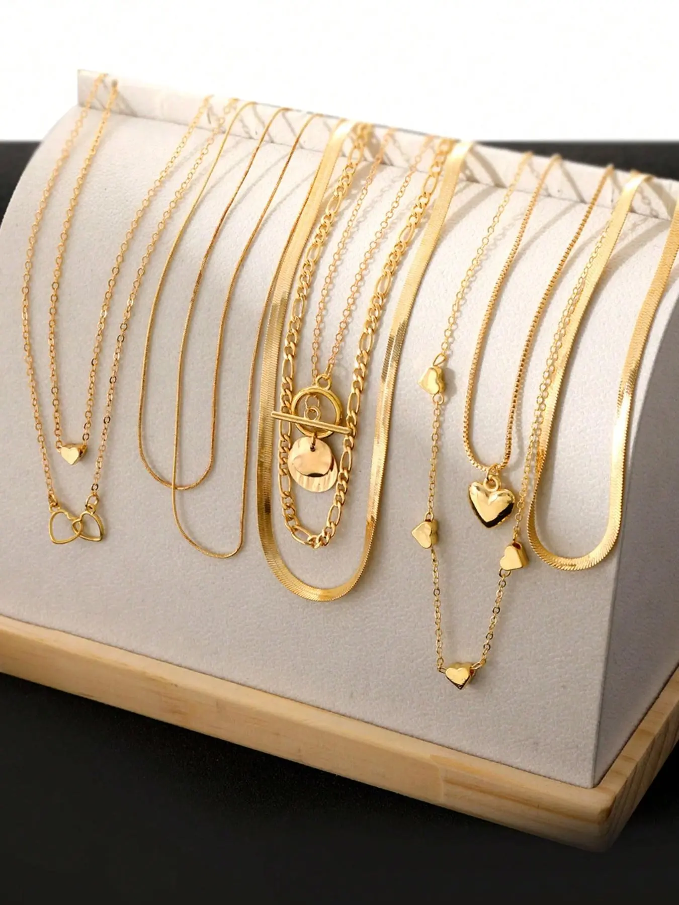 Women's Elegant Heart & Geometric Pendant Necklace, Fashion Jewelry for Party, Daily Clothing Decor, Trendy All-match & Exquisite Jewelry for Birthday Gift, Jewelry Gifts, Heart Design Necklace, Heart Shaped Necklace, Daily Wear Necklace