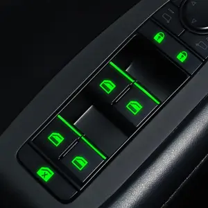 Car Window Lift Button Luminous Sticker, Car Window Lift Button Night Light Sticker, Car Interior Decoration Sticker, Car Accessories